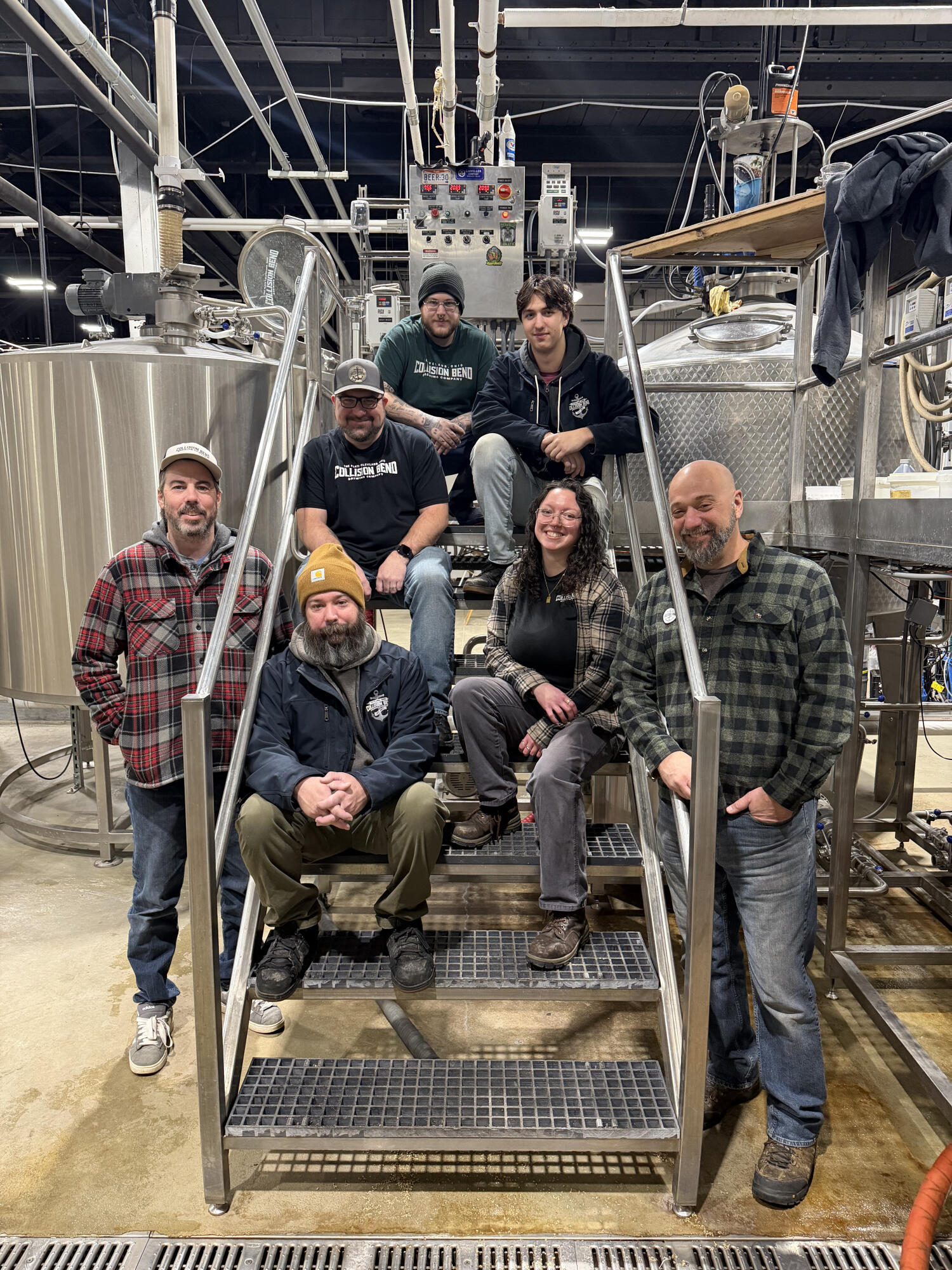 The team at Collision Bend Brewery